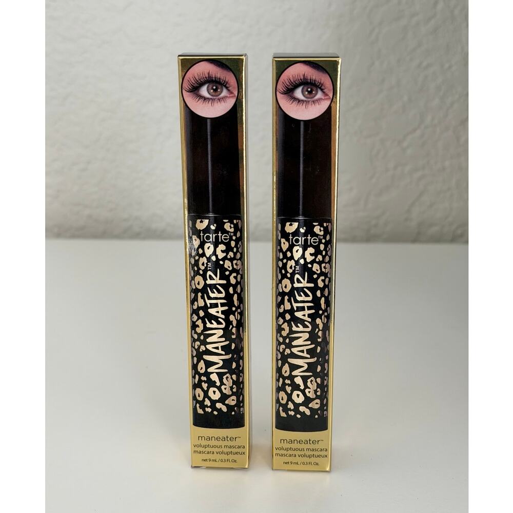 Tarte Maneater Voluptuous Mascara 2 PACK, FULL SIZE Black New in Box